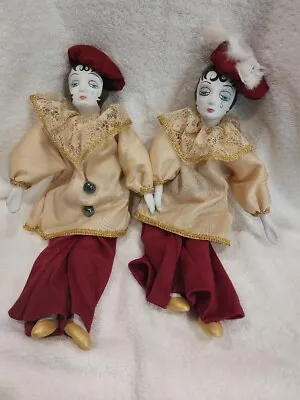 Doll French Style Vintage Pierrot Teardrop Mime 14” PorcelainDoll • $50