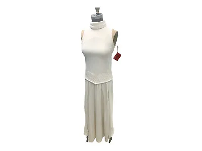 Vintage Mr Mort By Stan Herman Cream Sleeveless Maxi Dress NOS • $89.99