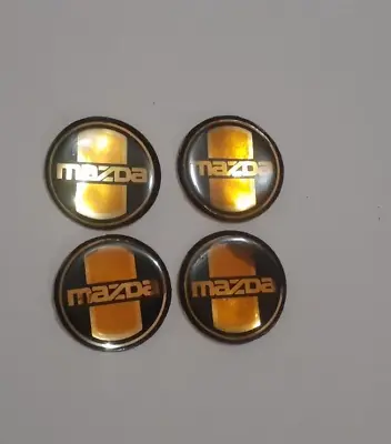 Set Of 4 NOS Vintage MAZDA Center Cap Decals / Stickers - 1.5  • $10