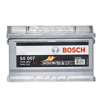 100 Bosch S5007 S5 Premium Car Battery 12V 74Ah 750CCA • £103.99