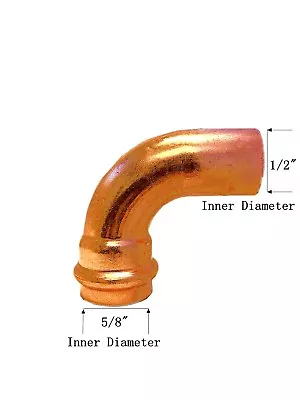 Libra Supply 1/2 Inch 1/2'' 90 Degree Press Copper Street Elbow FTG X P 10pcs • $34.64