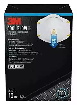 3M 8511 Respirator N95 Cool Flow Valve (10-Pack) • $59