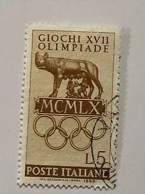 Italy 1960 Olympics 5 Lire Stamp  • $0.40