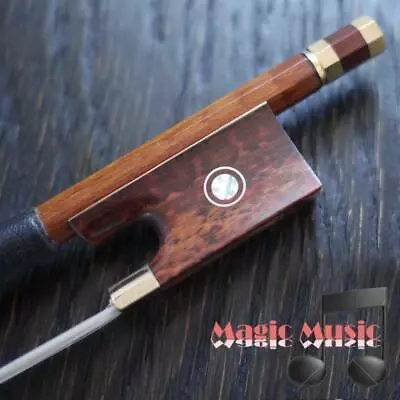 Gold Alloy Fitted Pernambuco Violin Bow With Snakewood Frog (4/4)free Shipping • $37.98