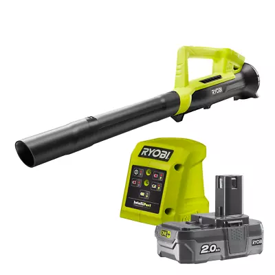 Ryobi One+ 200CFM Jet Blower 18V 2.0Ah Battery Charger Garden Tool Cordless Kit • $149.98