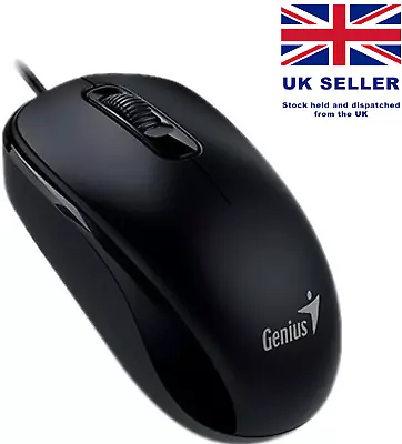 Genius DX-110 Black USB Full Size Optical Mouse In Colour Black • £7.49