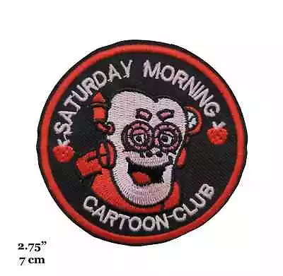 Saturday Morning Cartoon Club Breakfast 80s 90s Vintage TV Show Iron On Patch • $4