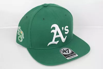 Oakland A's Men's Hat 47 Captain Snapback Elephant Logo One Size Green • $31.49