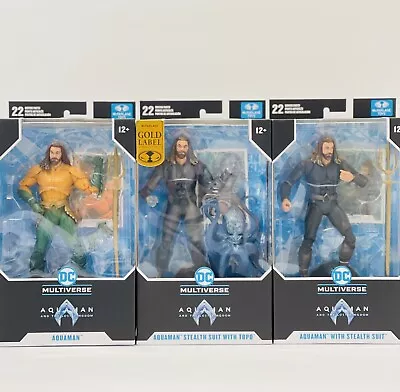 DC Multiverse Aquaman And The Lost Kingdom Action Figures -Lot X3 - 1 Gold Label • $90