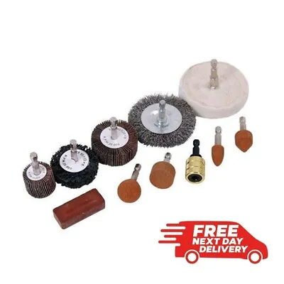 11 Piece Metal Cleaning & Polishing Buffing Wheel Kit With Compound Block • £13