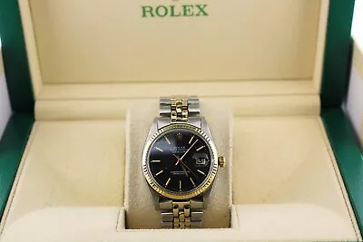 $4000 • Buy 1978 Rolex Datejust 1601 Black Dial TT Jubilee No Papers 36mm