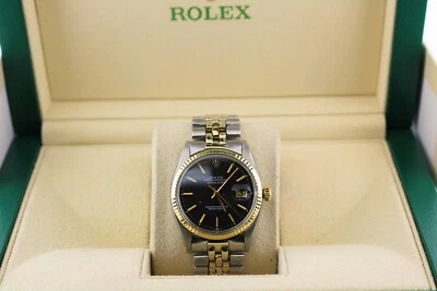 $4000 • Buy 1978 Rolex Datejust 1601 Black Dial TT Jubilee No Papers 36mm