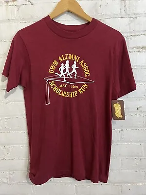 Vintage UWM Alumni Running T-shirt Medium Hanes 80s 1988 Bookstore Single Stitch • $9