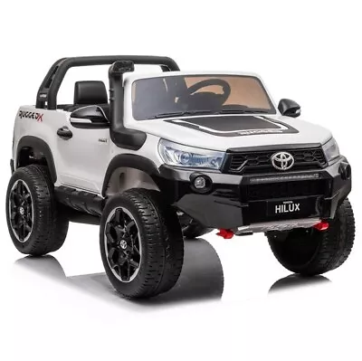 Toyota Hilux Rugged 4x4 4WD Ute Licensed Electric Ride On Toy For Kids - White • $649