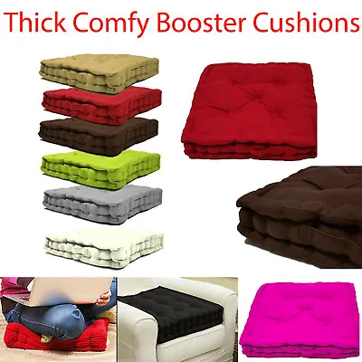 £9.99 • Buy Booster Cushions Luxury Cushion Seat Pads Chunky Padded Dining Chair Thick Comfy