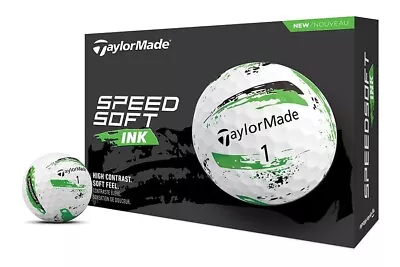 Taylormade Speedsoft Ink 1 Dozen Golf Balls - Green - New 2024 - Value Plus! • $31.50