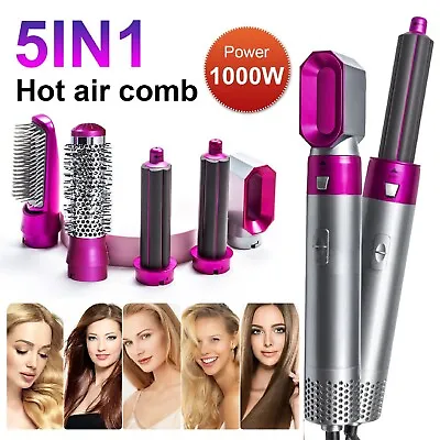 5 In 1 Electric Hair Dryer Hair Styler Straighteners Blow Brush Comb Curl Dryer • $31.99