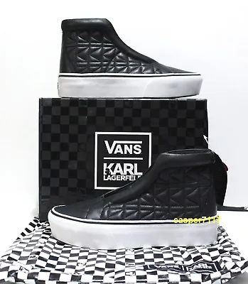 Vans X Karl Lagerfeld SK8 Hi Laceless Platform Chain K Quilt Women's Size: 7.5 • $114.95