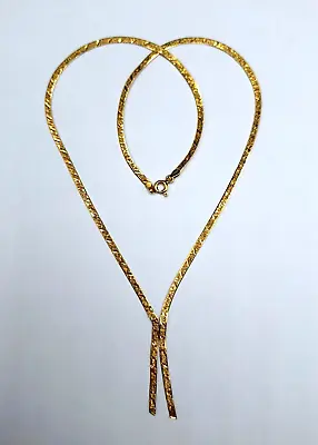 Vintage Italy 9ct Gold Flat Snake Chain Negligee Necklace For Repair • £150