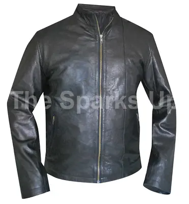 Mission Impossible 5 Ethan Hunt Stylish Tom Cruise Casual Bomber Leather Jacket • $139.82