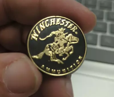 Winchester Ammunition Lapel Pin - Vintage Firearms Guns Rifles Bullets Cowboy • $9.95