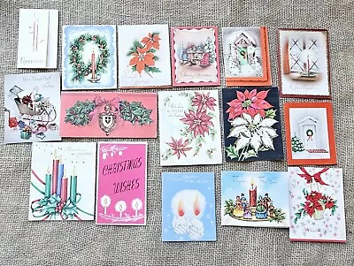 Vintage Christmas Cards Lot Of 16 Used 1950 To 1960s • $11.99