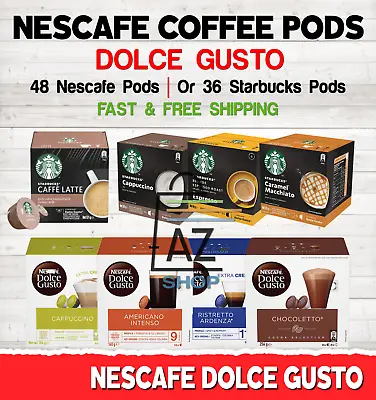 NESCAFE Dolce Gusto Or STARBUCKS Coffee Pods 3 Boxes Of Capsules CHOOSE FLAVORS • $44.95