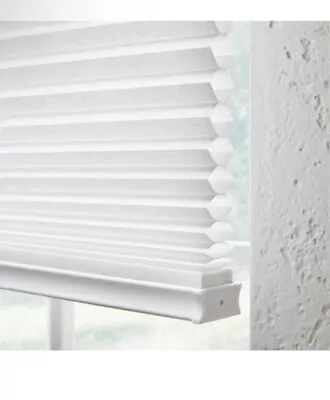 White Cordless Light Filtering Cellular Shade 48  X 48  Motorization Compatible  • $42.99