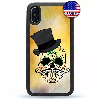 Top Hat Mustaches  Skull Phone Case For IPhone 15 Pro Max Plus 14 Mini 13 12 • $15.98