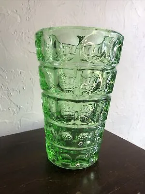 Vintage MCM THOUSAND EYES Emerald Green Vase HERMANOVA Peceny Frantisek • $80