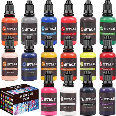 16 Colors Airbrush Paint DIY Acrylic Paint Color Set For DIY Hobby Model Artists • $27.25