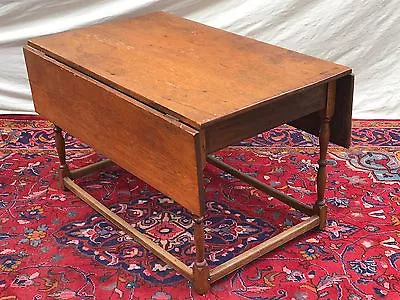18th C William & Mary Period New England Antique Drop Leaf Tavern / Dining Table • $1875