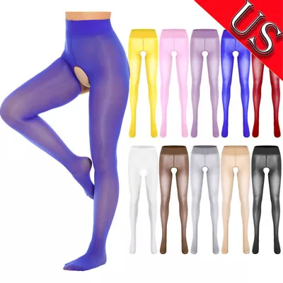 US Womans Sheer Hollow Out Tights Pantyhose Suspender Thigh High Stockings Pants • $6.43