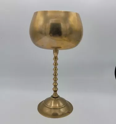 Vintage Ornate Brass Stemmed Chalice Goblet  • $15.99