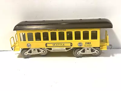 McCOY TRAINS TCA 1985 CASCADE LIMITED   SEATLE  PASSENGER CAR STD G • $55