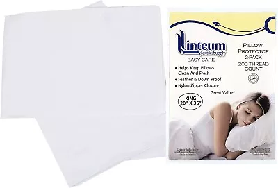 White Pillow Cover – King Size Zippered Pillow King 20 X36  Pack Of 2 NEW • $15.88