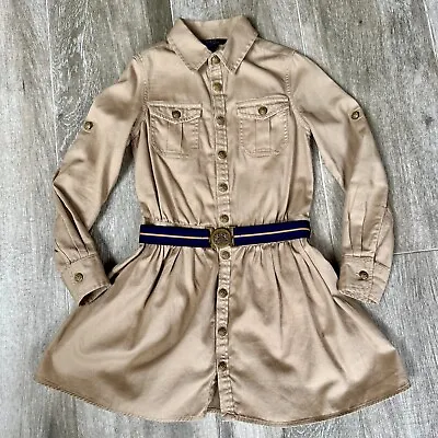£27 • Buy Polo Ralph Lauren Girls Cotton Long Sleeve Dress Age 7