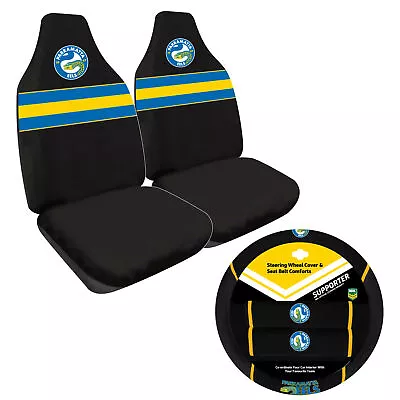 PARRAMATTA EELS Official NRL Seat Cover And Steering Wheel Cover Combo • $135