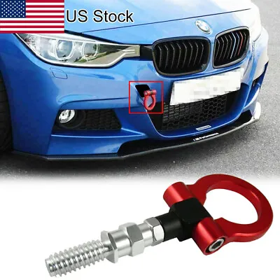 For BMW 1 3 5 6 X5 X6 Z4 MINI JDM Sporty Red CNC Track Racing Aluminum Tow Hook • $18.99
