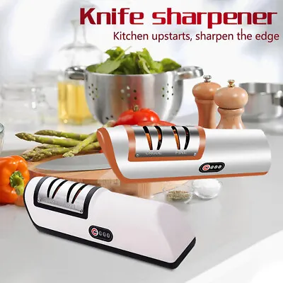 Electric Knife Sharpener Professional 2 Stage Kitchen Scissor Sharpening Tool AU • $25.66