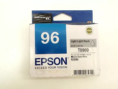 Epson T0969 96 Light Light Black Ink Cartridge Stylus R2880 Inkjet Genuine • $28.39