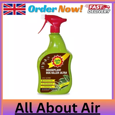 Baby Bio Houseplant Bug Killer Ultra - Fast-Acting Bug Killer Spray - Effective • £6.55