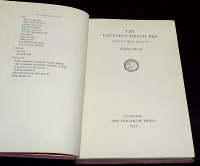 Virginia Woolf - The Captain's Death Bed And Other Essays - 1950 - Hogarth Press • £7.92