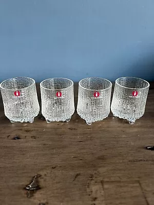 Set Of 4 Iittalia Ultima Thule Footed Shot Glass Designed By Tapio Wirkkala Rare • £19.99