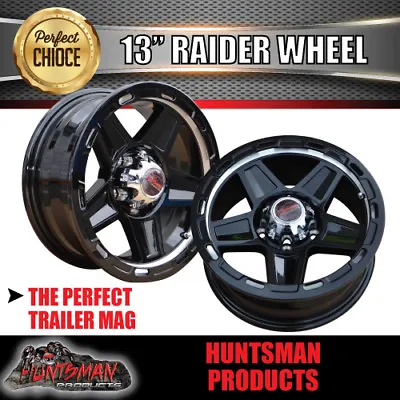 13X5 Raider Alloy Mag Wheel Rim Suits Ford Caravan Jetski Boat Trailer 5/114.3 • $151