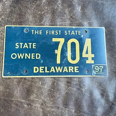 1997 Delaware STATE OWNED License Plate # 557 Low Digit Exempt First State Tag • $24.75
