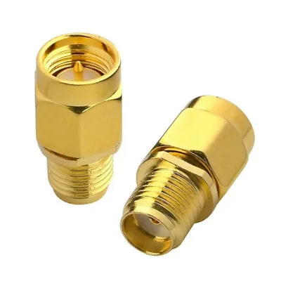 £3.49 • Buy 2x SMA Male To Female Converter Connector WiFi RFcoax Modem CCTV Antenna Adapter