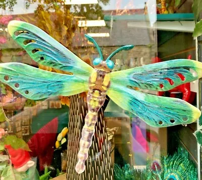 Dragonfly Wall Art 281054C Metal Garden Ornament Indoors Outdoors With Eye • £8.99