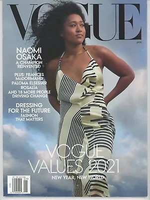 VOGUE Magazine - January 2021 With Naomi Osaka On The Cover • $7