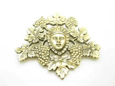 $22.49 • Buy Vintage Gold Tone Maya Aztec Leaf Pin Brooch By Alva Studios
